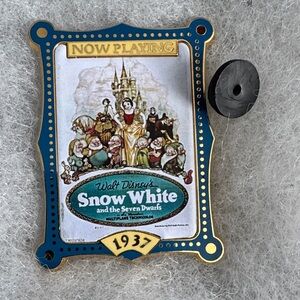 Walt Disney Snow White 'Now Playing'  Pin - Blue & Gold